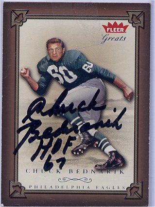Chuck Bednarik HOF - Philadelphia Eagles