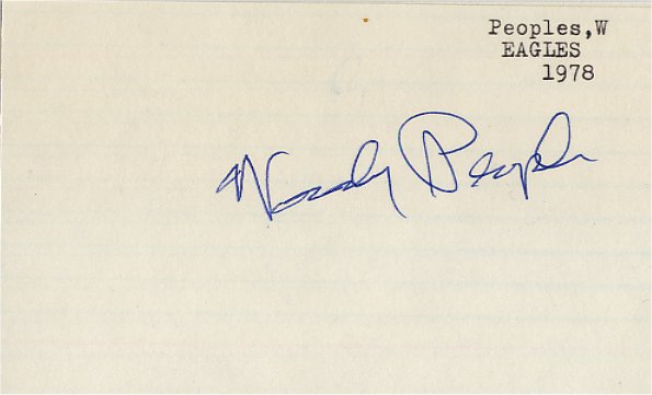 Woody Peoples - Philadelphia Eagles