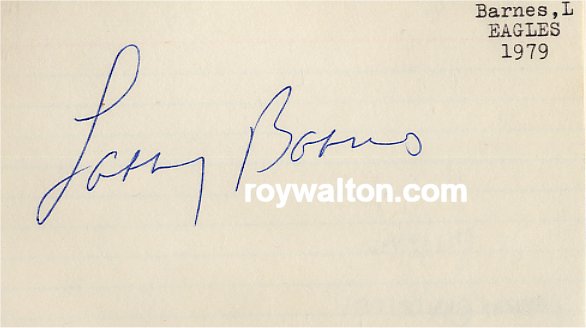 Larry Barnes - Philadelphia Eagles