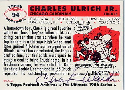 Chuck Ulrich - Chicago Cardinals