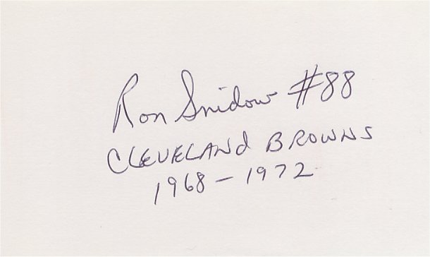 Ron Snidow - Cleveland Browns