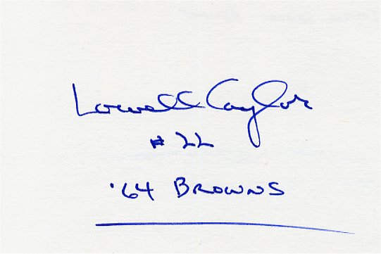 Lowell Caylor - Cleveland Browns