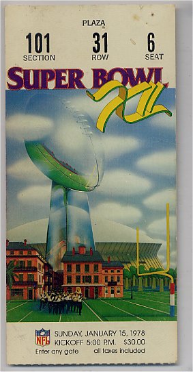 Ticket Stub - Super Bowl XII