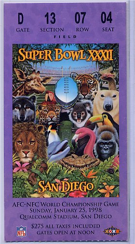 Ticket Stub - Super Bowl XXXII
