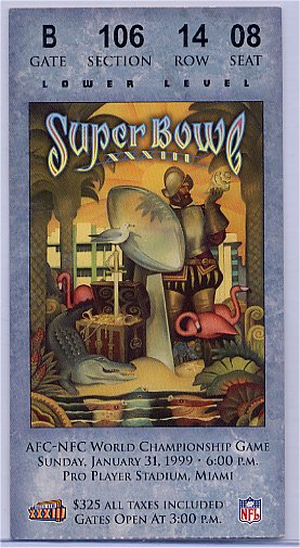 Ticket Stub - Super Bowl XXXIII