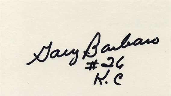 Gary Barbaro - Kansas City Chiefs