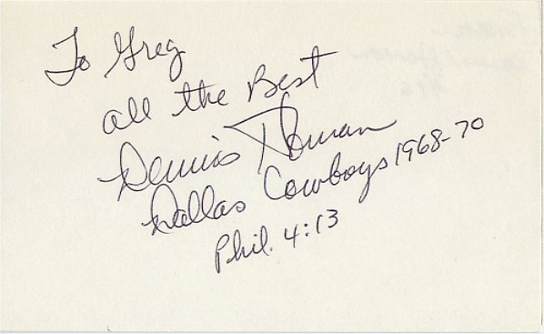 Dennis Homan - Dallas Cowboys