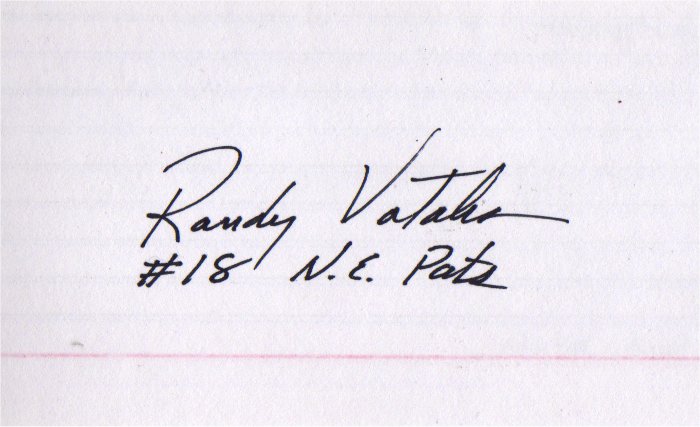 Randy Vataha - New England Patriots