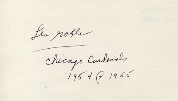 Les Goble - Chicago Cardinals