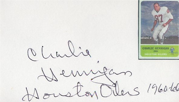 Charlie Hennigan - Houston Oilers