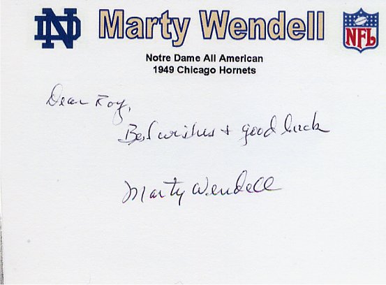 Marty Wendell - Chicago Cardinals