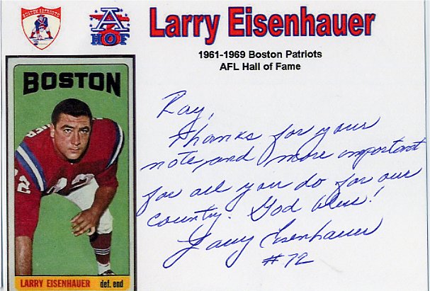 Larry Eisenhauer - Boston Patriots