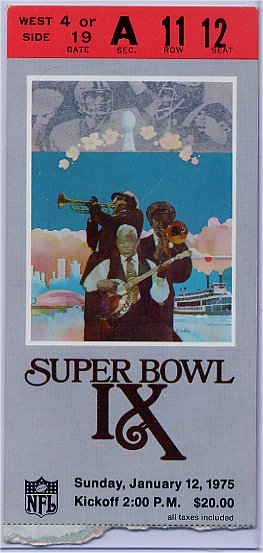Ticket Stub - Super Bowl IX