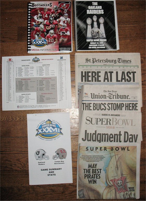 Media Guides and Papers - Super Bowl XXXVII