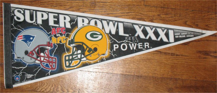 Dueling Helmets - Super Bowl XXXI