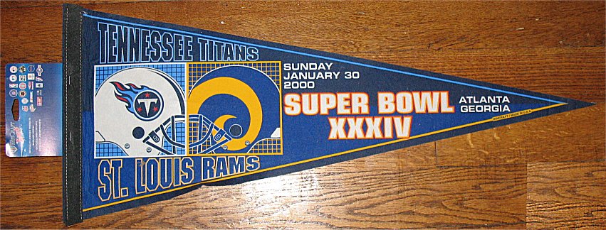 Dueling Helmets - Super Bowl XXXIV