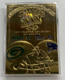 Scoreboard Card 23Kt - Super Bowl XXXV