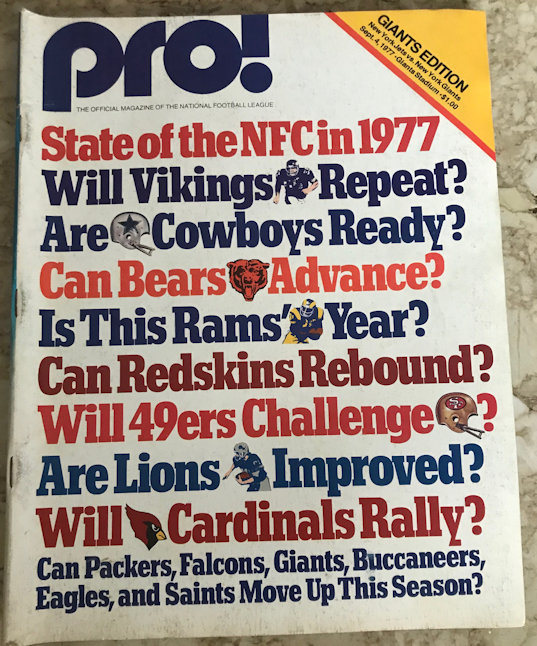 Giants vs Jets - 9/4/1977