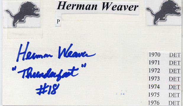 Herman Weaver - Detroit Lions