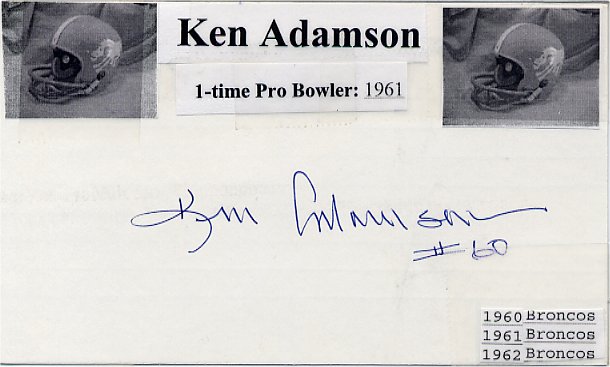 Ken Adamson - Denver Broncos