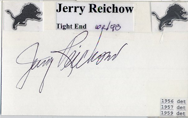 Jerry Reichow - Detroit Lions