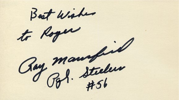 Ray Mansfield - Pittsburgh Steelers
