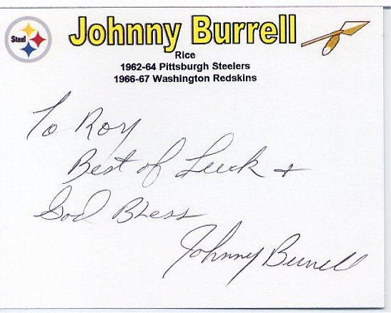 Johnny Burrell - Washington Redskins
