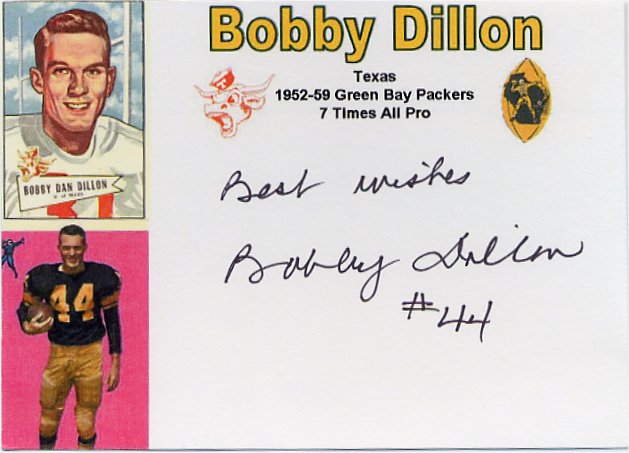 Bobby Dillon - Green Bay Packers