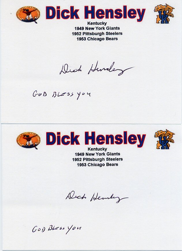 Dick Hensley - New York Giants