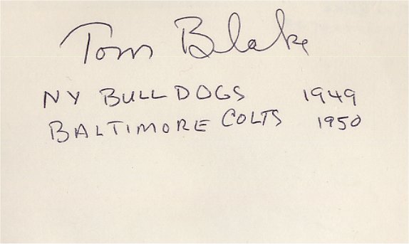 Tom Blake - New York Bulldogs