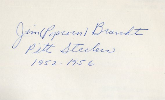 Jim Brandt - Pittsburgh Steelers