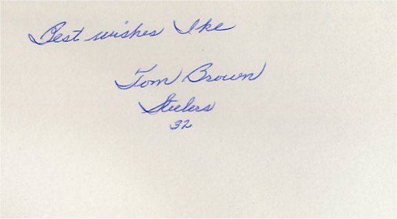 Tom Brown - Pittsburgh Steelers