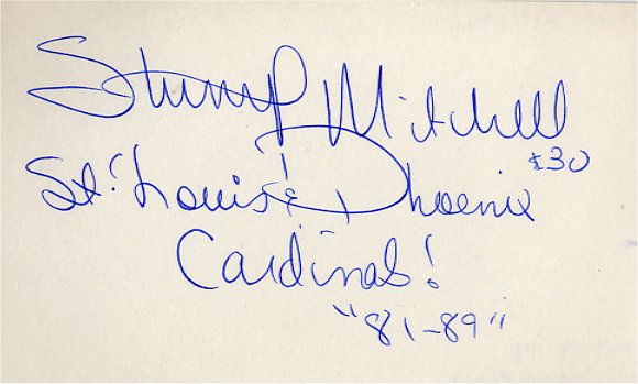 Stump Mitchell - St Louis Cardinals