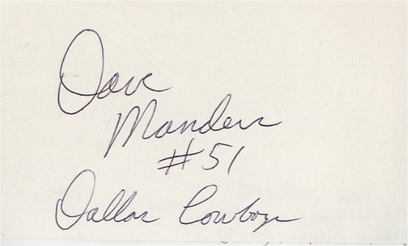 Dave Manders - Dallas Cowboys