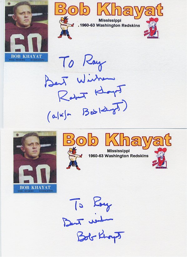 Bob Khayat - Washington Redskins