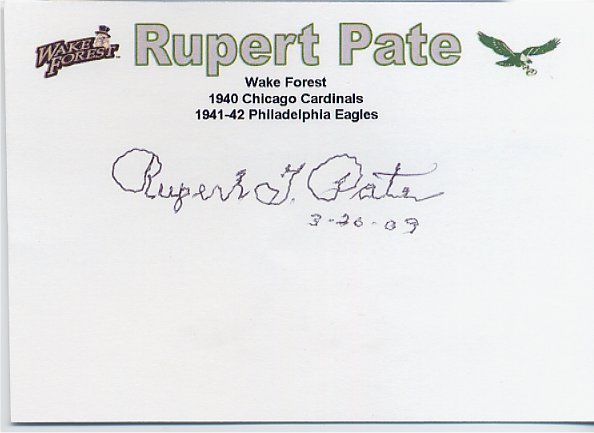 Rupert Pate - Chicago Cardinals