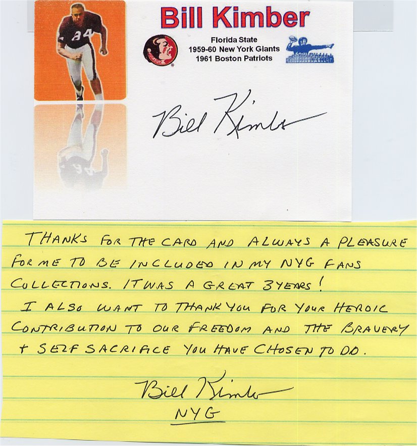 Bill Kimber - New York Giants
