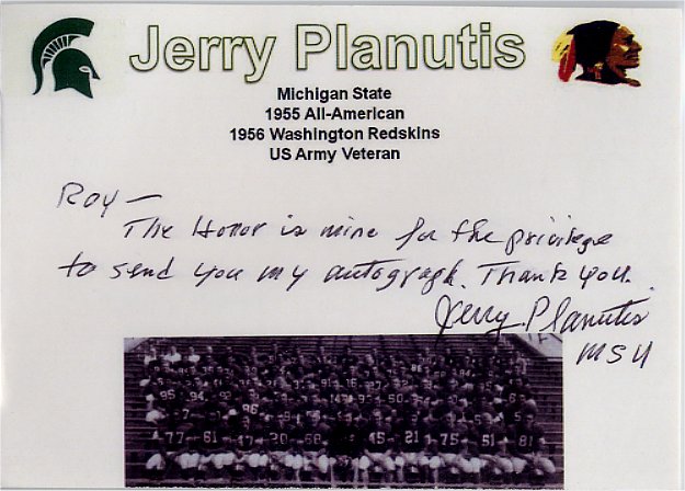 Jerry Planutis - Washington Redskins