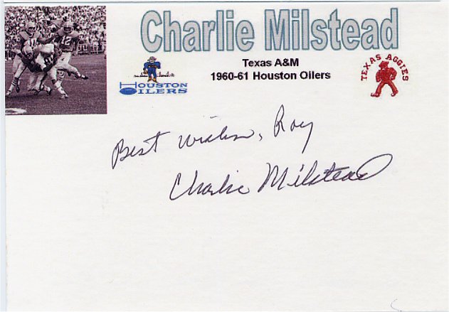 Charlie Milstead - Houston Oilers