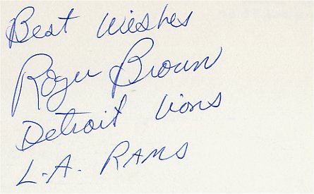 Roger Brown - Detroit Lions