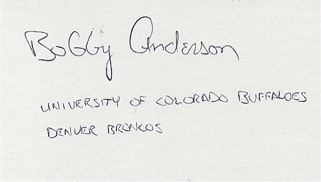 Bobby Anderson - Denver Broncos