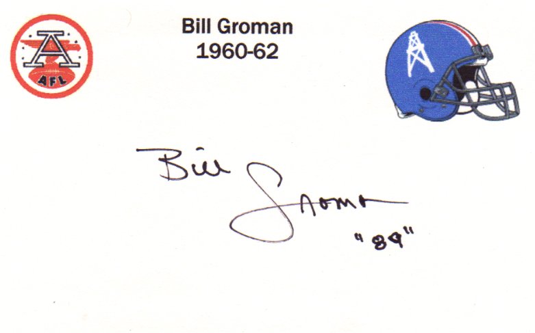 Bill Groman - Houston Oilers