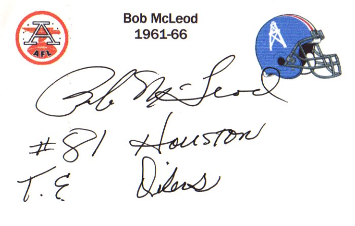 Bob McLeod - Houston Oilers