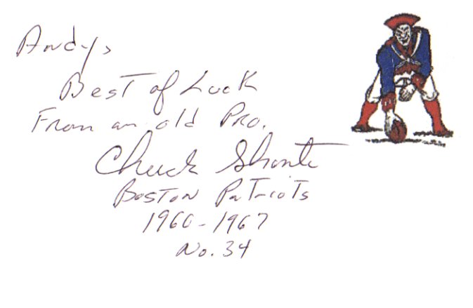 Chuck Shonta - Boston Patriots