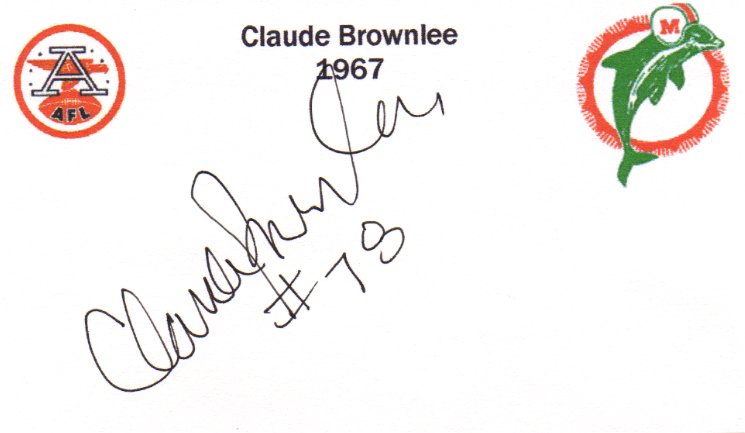 Claude Brownlee - Miami Dolphins