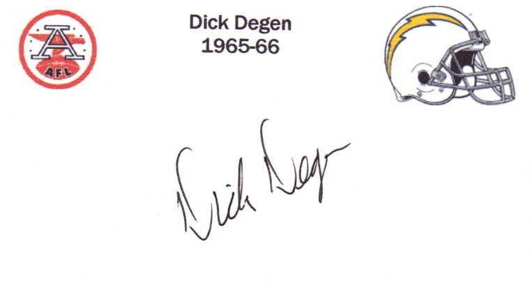 Dick Degen - San Diego Chargers