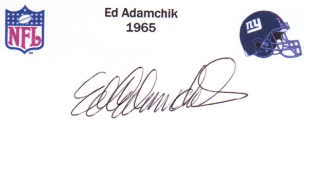 Ed Adamchik - New York Giants