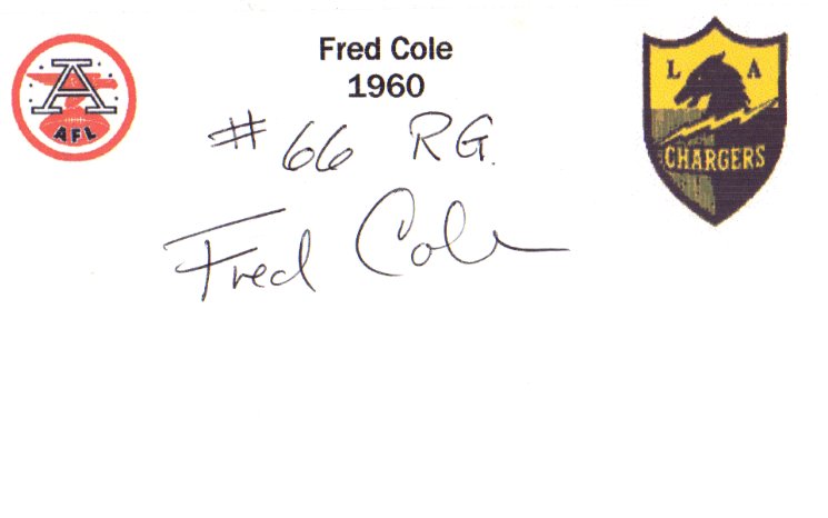 Fred Cole - San Diego Chargers