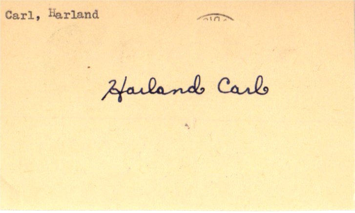 Harland Carl - Chicago Bears