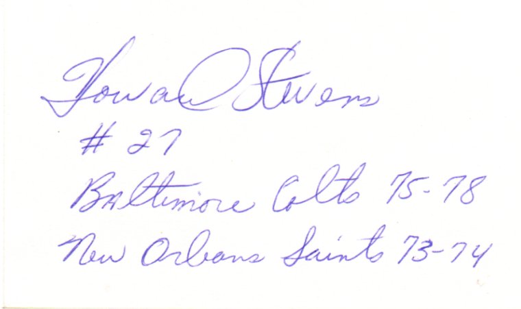 Howard Stevens - New Orleans Saints